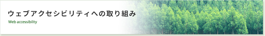ウェブアクセシビリティへの取り組み